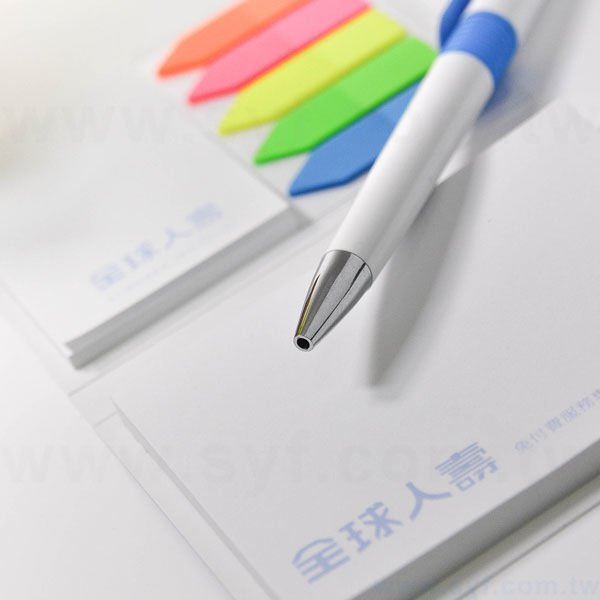 三合一銅版紙封面款便利貼-封面彩印(霧膜)-內頁單色印刷-尖頭PET五色標_5